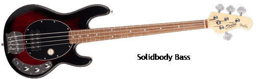 Solidbody bass guitar
